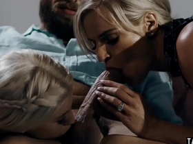 Unhappily married man sharing a skinny teen kenzie reeves with his milf wife rachael cavalli
