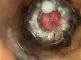 Flashlight cumshot compilation