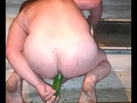 This russian guy loves to fuck his big delicious ass with huge dicks! after anal, cream flows from this ass! private porn from the russian village! filmed on a hidden camera!