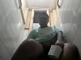 Vaibhav poops in his home washroom