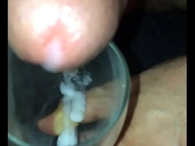 Cum piss glass