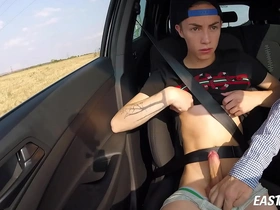 Handjob in the car