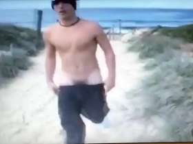Hot sagger guy at  the beach