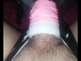 Male hucow getting milked by machine