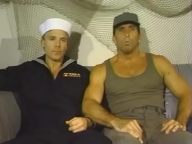 Us service member nick romano and bluejacket kip hardin want to serve their country; they willingly agreed to have a bit of navy cake for equality of humans both staight and gays in the army