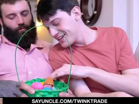 Shy stepsons edward terrant and jake nobello enjoy their stepdads easter eggs