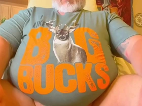 Huge all natural big balls and biggest tummy with huge load