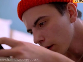 Messy twink cum load with sexy twink marek