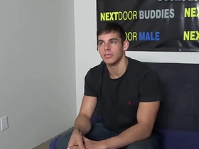 Casted straight hunk stroking dick for camera