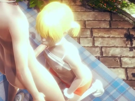 Yaoi femboy - fer blowjob and anal by other femboy - sissy crossdress japanese asian manga anime game porn gay