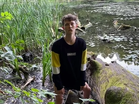 Naughty teen boy jerking off in public park , i was almost caught ! / big dick / cute / fat cock /