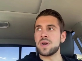 Dante colle jerks off in a car and records it