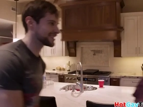 Cocksucked wolf breeding athletic nerdy bottom