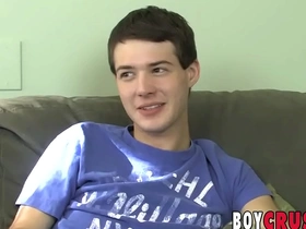 Adorable youngster chase harding cums while masturbating